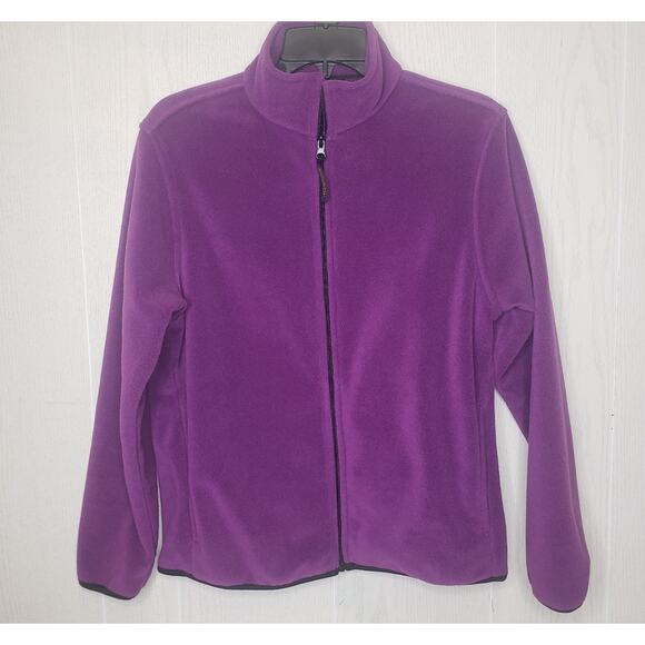 Woolrich Jackets & Blazers - Woolrich purple fleece full zip jacket 2 front pockets size small